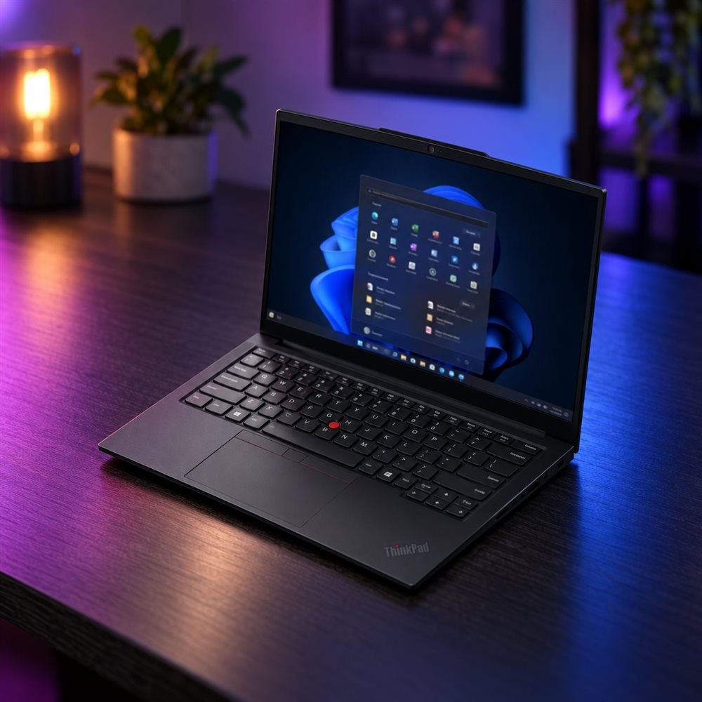 Laptop Lenovo ThinkPad sobre un escritorio